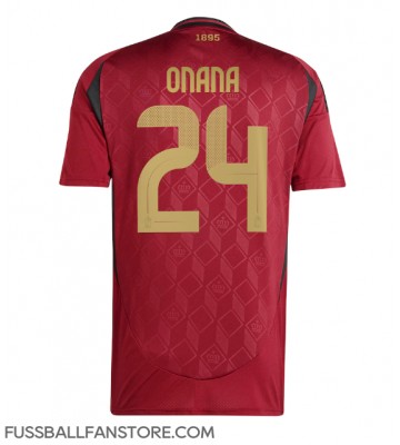 Belgien Amadou Onana #24 Replik Heimtrikot EM 2024 Kurzarm